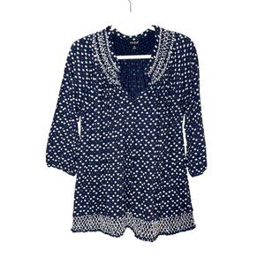 Lucky Brand 3/4 Sleeve Floral Cotton Modal Blend Top Size 2X